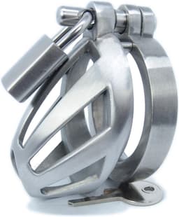 BON4Micro Erotiek BDSM Kuisheid Kuisheidskooien Hoge Kwaliteit zeer kleine Peniskooi Very Small Male Chastity Cage Stainless Steel — thumbnail 6