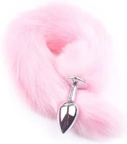 Daily Joy Buttplug Staart – Vossenstaart – Tail Buttplug – Butt plug – 40cm – Roze — thumbnail 1
