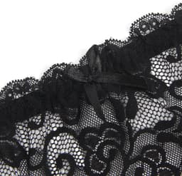 Zeloria Erotische Lingerie Jarretelgordel met Bijpassende Slip – Luxe Kant – Zwart – M/L — thumbnail 8