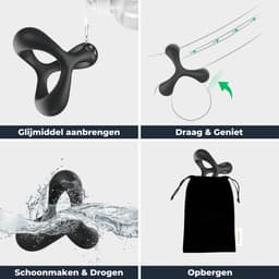 Cockring Siliconen - Nappex™ Jari Penisring voor een Harde Erectie [Discreet Verzonden] - Rekbare Ballsplitter, Cockringen en Ballstretcher - Sex Toys voor Mannen en Koppels - BDSM - Penis Sleeve - Kamasutra - Seksspeeltjes Zelf Aftrekken - Erotiek — thumbnail 10