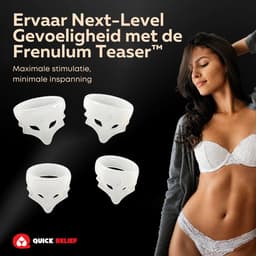 Quick Relief Frenulum Teaser™ - Eikel Sleeve - Set van 4 eikel sleeves - Voorhuid corrector - Eikelring - Klaarkomen uitstellen — thumbnail 8