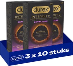 Durex Intensity Extra Glijmiddel Condooms - 10 stuks - Nieuwste generatie ultradunne, latexvrije condooms – Gedeelde lichaamswarmte x3 — thumbnail 1