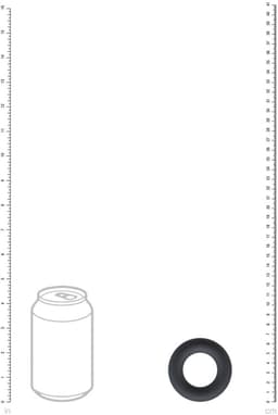 Liquid Silicone Cockring - L - Black — thumbnail 3