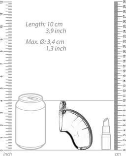 Model 15 - Chastity - 3.5" - Cock Cage - Transparent — thumbnail 2