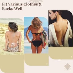 Body Chain Set - Lichaamsketting Rugketting - Feestelijke Outfit - Verstelbare Maat - Universele Pasvorm - Goudkleurig — thumbnail 6