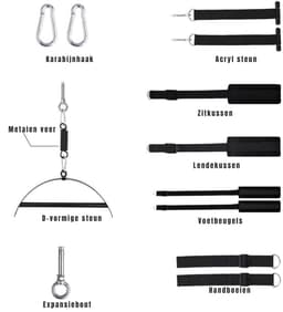 SVN®Sex Schommel - Sex Stoel - Bondage - Zwart - 32cm x 10cm x 36cm — thumbnail 6