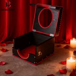 Naiz - Facesitting device - Bondage - SM - Adult - Seks stoel - Erotisch - Zwart/Rood — thumbnail 2