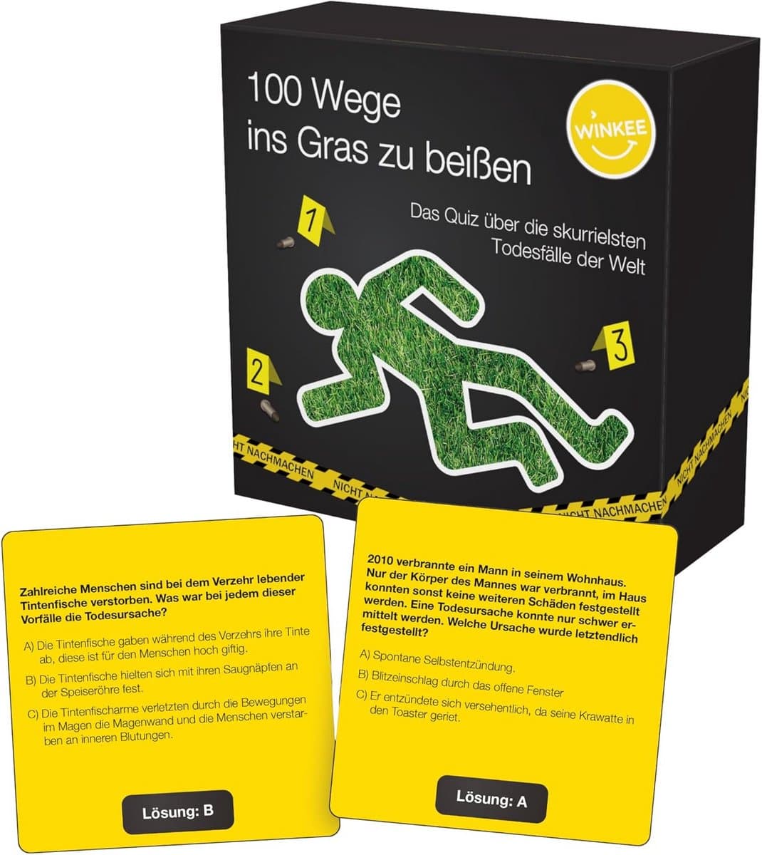 Quiz Spel - Vragen Kaartspel - Avond Vermaak - Honderd Vreemde Doodsoorzaken - 175 x 14 cm - Meerkleurig — afbeelding 1