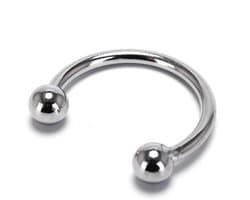 Eikelring RVS - 28MM – Met Kogeluiteinden – Intiem Accessoire – Staal