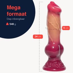 Fantasy Dildo XL - 24cm - Extreme - Dikke - BPA vrij - Jespro — thumbnail 4