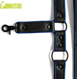 BRUTUS Leather Leg Harness Black-Blue — thumbnail 10