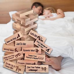 Oneay 48-delige bouwblokkenset voor stellen, een leuk Valentijnsdagcadeau, een spel voor volwassenen voor een romantische avond met z'n tweeën, stapelblokken voor een jubileumdate. — thumbnail 1