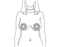 Sexy Tepel Tattoos – Tijdelijke Spinnenweb Tattoo voor Vrouwen – Tepelstickers & Body Art – Erotische Tepelplakkers – 2 stuks Neptattoos van 7 cm
