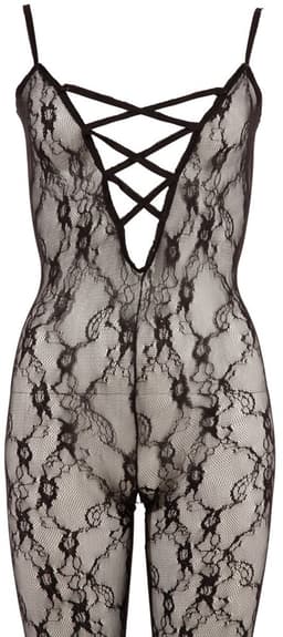 Mandy Mystery Lingerie – Erotische Catsuit met Diep Stretchend Decolleté voor Pure Opwinding – Maat L/XL – Zwart — thumbnail 2