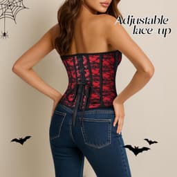 Gothic Vintage Corset Top voor Dames — thumbnail 4