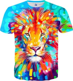 Unisex T-Shirt met 3D Print Korte Mouwen Grafische Zomer Top — thumbnail 1