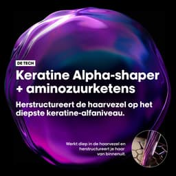 L'Oréal Professionnel Keratin Alpha Sleek Masque - Hydratation et brillance - Contrôle longue durée des frisottis et du volume - 250 ml — thumbnail 6
