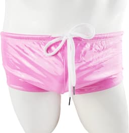 BamBella ® - Boxer short Maat L/XL Datex roze (Latex en stof SM kleding BDSM erotische heren kleding ondergoed lingerie onderbroek zwart — thumbnail 1