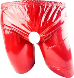 BamBella ® - Boxer short Maat L/XL Datex Rood (Latex en stof SM kleding BDSM erotische heren kleding ondergoed lingerie onderbroek zwart — thumbnail 1
