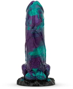 Mythical Mates - Dragonfly Dildo Paars & Groen - 22.6 cm — thumbnail 4