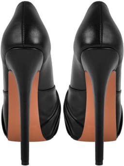 Dames Plateau Pumps met Hoge Hak en Knoopdetail - Peep Toe Avondschoen — thumbnail 5