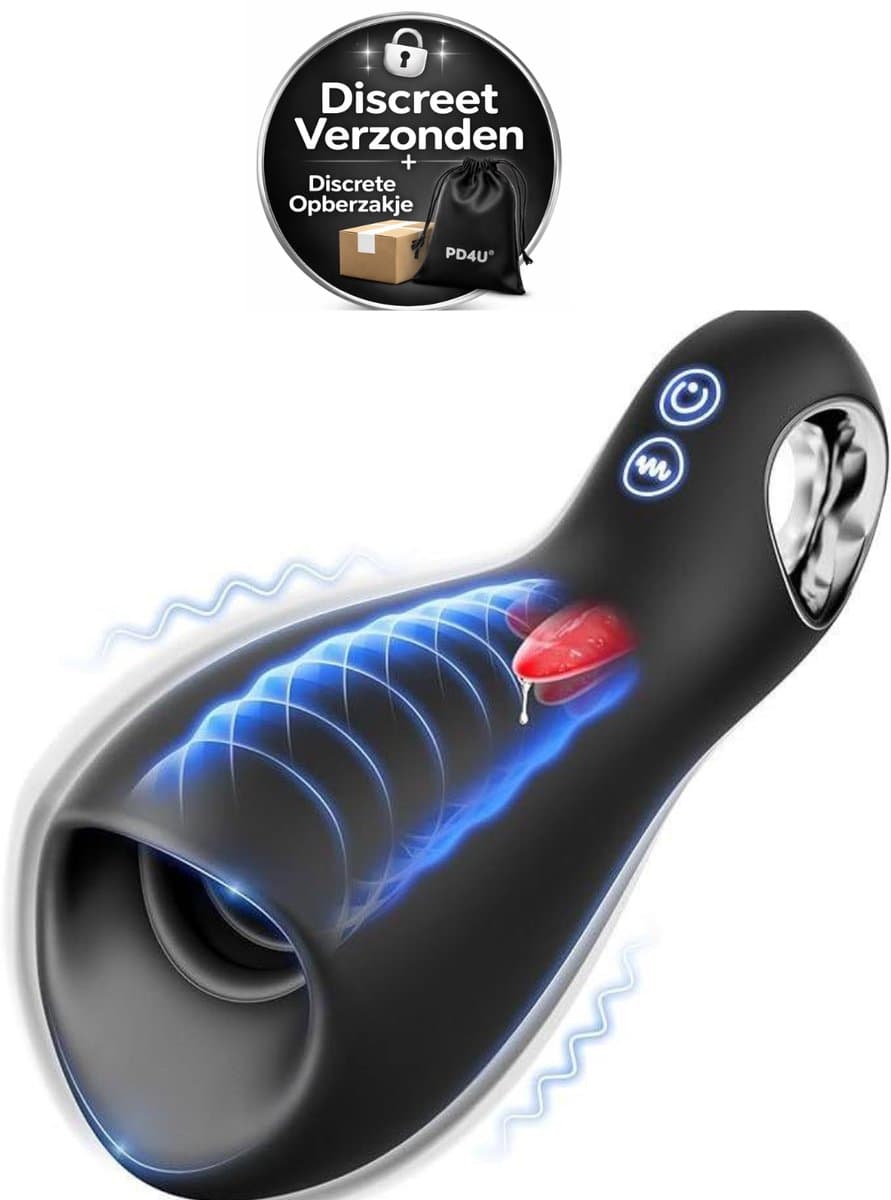 Automatische Masturbator voor Mannen – Blowjob Masturbator – Stotende Masturbator - Elektrisch Zuigen + Stoten + Rotatie - Discreet Verzonden — afbeelding 1