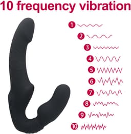 No-Parts - Morgan Strapless Strapon Dildo 22 cm - Zwart - Vrouw - Speeltjes - Moederdag - Strapon - voorbinddildo - Dildo - Vibrator - Penis - Buttplug - Sexy - Tril ei - Erotische - Man - Dames — thumbnail 2
