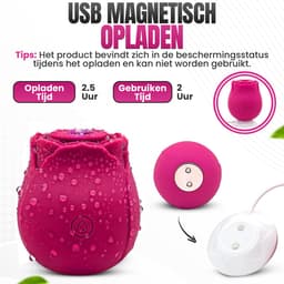 Roos Vibrator 10 standen waterproof clitoris zuigend rosé vibrator speeltjes voor vrouwen Adorime Sucking Vibrator Clitoral Suction Clot Clitoris Clit Sucker Nipple Stimulator Sex Toys Red Rose Vibrator for Women Sex — thumbnail 3