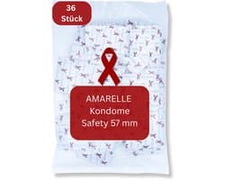 Amarelle Safety Red Ribbon condooms - maat 57 (36 condooms)
