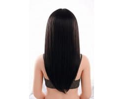 Sekspop Masturbator Pruik Zwart Lang voor Love Doll Sexpop Blyelove.nl®