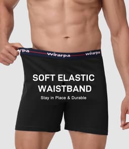 Losse boxershorts voor heren - 100% katoen - Comfortabele onderbroeken - Verpakking van 4 stuks — thumbnail 4