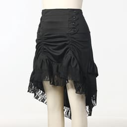 Victoriaanse Steampunk Rok Plus Size Gothic Vintage Hoog Laag Jurk Cosplay — thumbnail 5