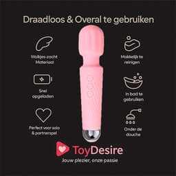 ToyDesire® Personal Massager - Vibrator voor Vrouwen - Krachtige Clitoris Stimulator - 100% Intensere Stimulatie - 20 Standen - Fluisterstil - Sex Toys voor Vrouwen - Kleur Rose — thumbnail 7