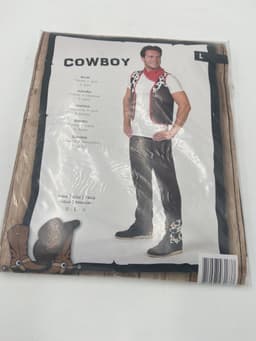 Kinky Cowboy Verkleedset – Bruine Broek, Gilet & Rode Sjaal – Erotisch Kostuum voor Foute Feestjes & Rollenspel Maat L — thumbnail 2