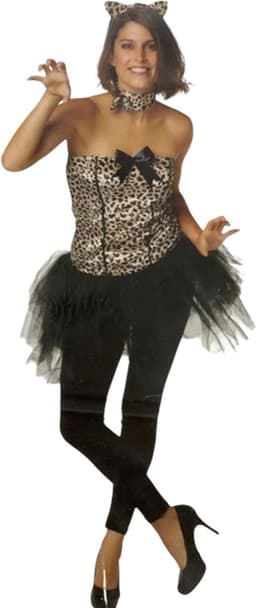 Kinky Kitty Dress – Verleidelijk Kattenkostuum – Strapless Jurkje met Staart, Diadeem & Strik Halsbandje – Size S — thumbnail 2
