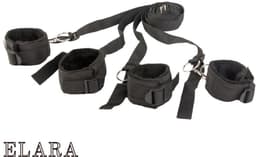 Elara BDSM Bondage Set Bedboeien - Verstelbare - Zacht Pluche - Bed Bondage Set voor Onder het Bed Door — thumbnail 9