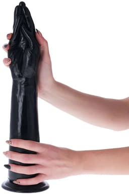 Lusty Fisting Dildo StereoLite - 40 CM - Vuist Dildo - Voor Fisting - Vuistneuken - Met Zuignap - Gemaakt van PVC - Zwart — thumbnail 1