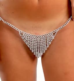 Mini string zilver - Ketting - One size - Slipje - RVS - Verstelbaar — thumbnail 1
