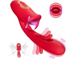 Sex Toys voor Vrouwen Likkende Tong Vibrator - Vibrators voor Vrouwen - Tong Vibrator - Clitoris Zuiger – Diep Waterdicht – Bef Vibrator met 10 Sterke Standen - Siliconen - Discreet Verzonden – Roze