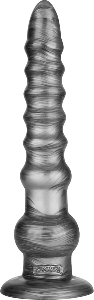 LoveToy - Vibrax Slider - Lange Vibrerende Anaal Dildo - 32 cm - Zilver — afbeelding 1
