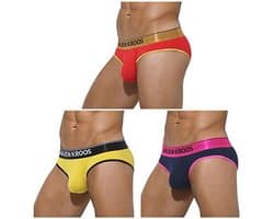 Heren Jockstrap Ondergoed 3 Pack - Ademend Katoen, Atletische Supporter, Lage Taille