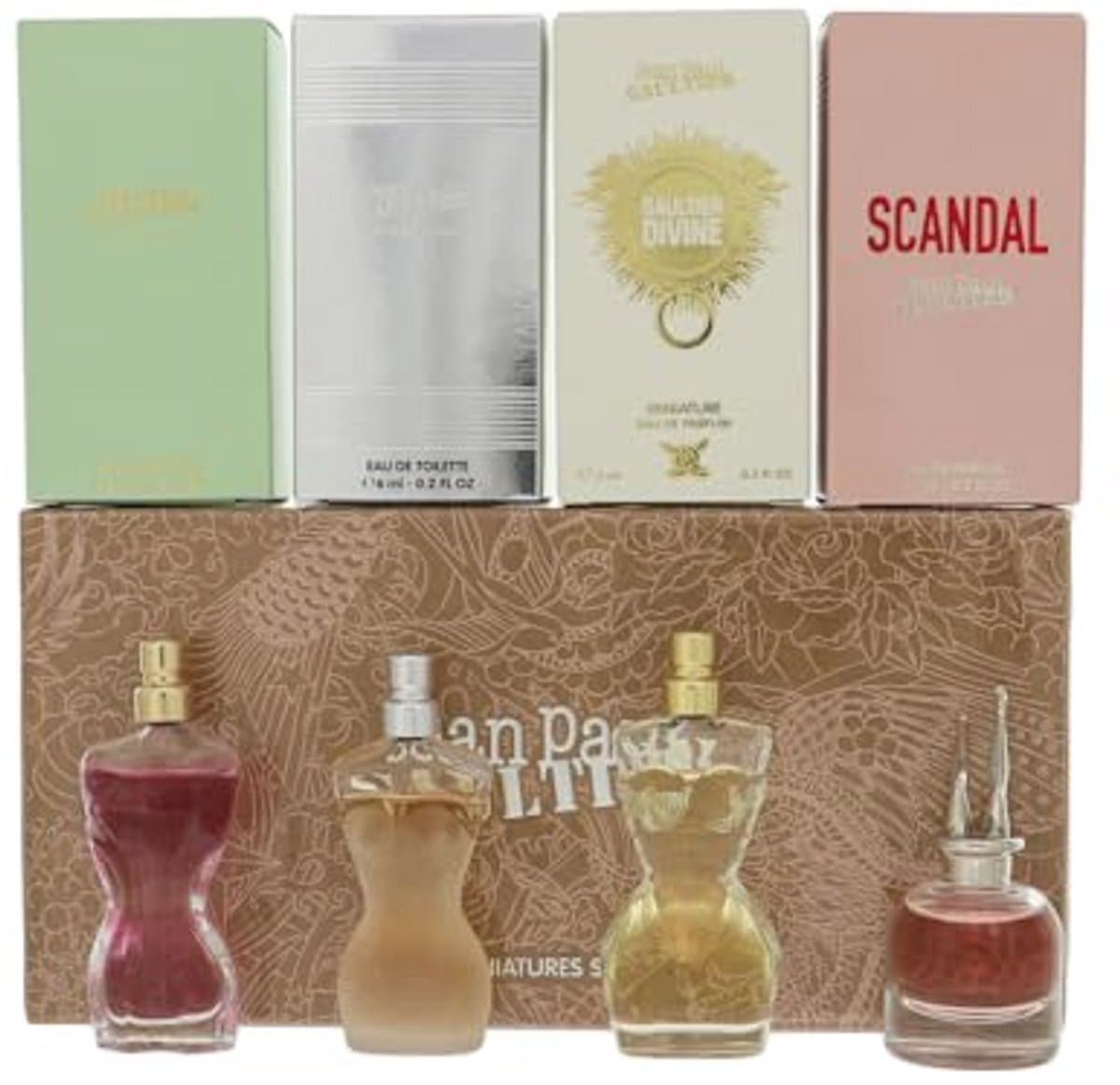 Vrouwen Miniatuur Geuren Set 4 Stuks - La Belle, Scandal, Classique, Divine — afbeelding 1