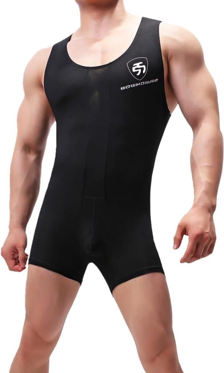Heren Bodysuit Katoen Modal - Atletische Eendelige Singlet voor Sport en Ondergoed — afbeelding 1