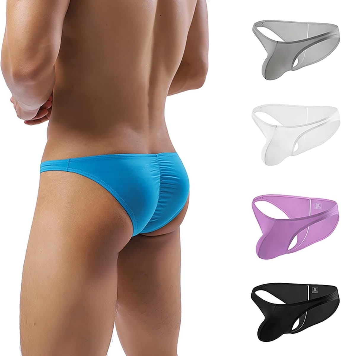 Heren Ondergoed Slip Laag Model IJszijde Transparant Bikini Slipje — afbeelding 1
