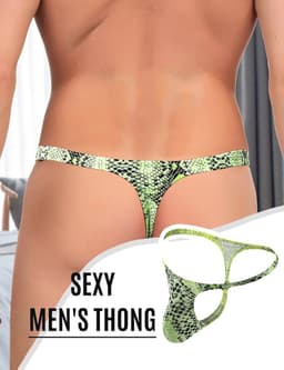 Tanga Heren Hot Waist String Luipaard Draad Slip Katoen Lichtgewicht Oversized Jockstrap G-String Onderbroek Mini Slip Mankini Ondergoed — thumbnail 5