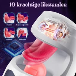 Pijpmachine Sex - 20 Standjes - Met Tong - IPX6 - Penis Vergroter - Zuigmachine - Voor Mannen - Blowjob Simulator - Penispomp - Elektrisch - Transparant - Discreet verzonden — thumbnail 4