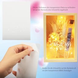 Premium geschenkdoos voor bruidspaar met natuurlijke materialen en led-lichtjes — thumbnail 5