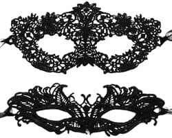 Masker Dames - Kant - Gemaskerd Bal - Galamasker - Zwart