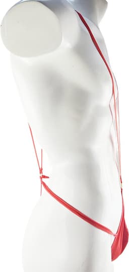 BamBella ® - String bondage - maat Onesize S M L - Rood Sexy erotische heren onderbroek mannen — thumbnail 3