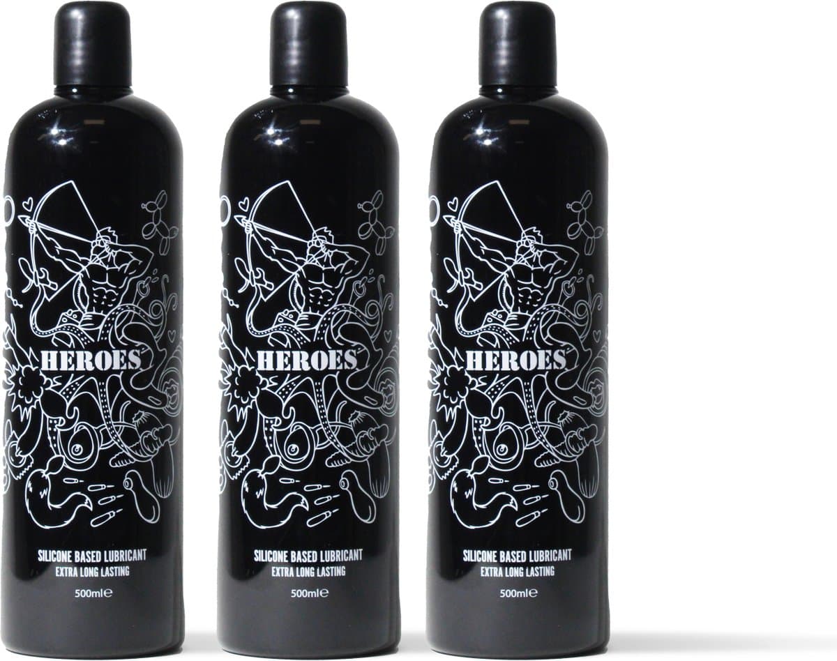 HEROES Siliconen Glijmiddel - 500ml x 3 stuks! — afbeelding 1
